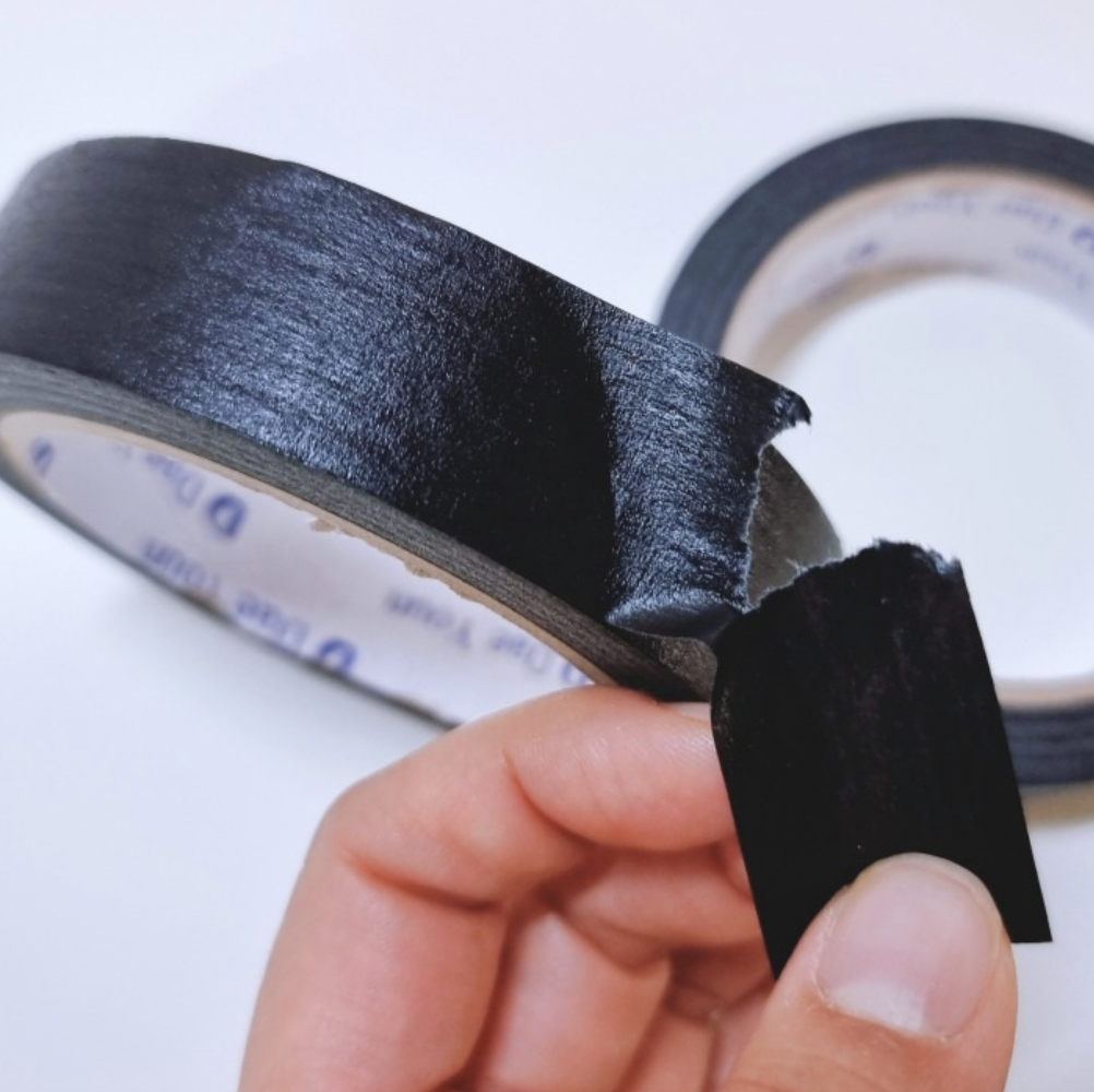 다이어리꾸미기 마스킹테이프 검정종이테이프 흑색 48개 25mm 40M - 상품 이미지