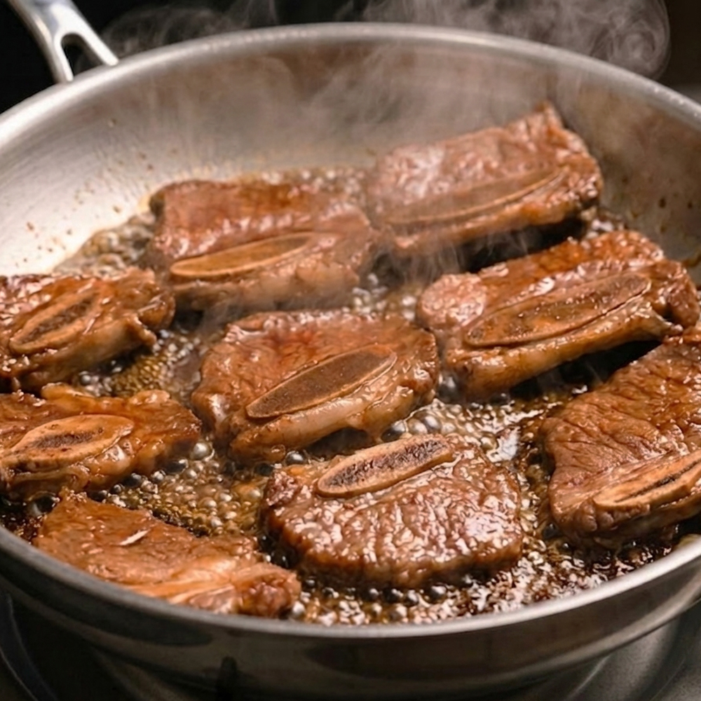 육강자 국산 한돈 돼지 양념 LA갈비 캠핑 집들이 요리 500g (1~2인분) - 상세 이미지 4