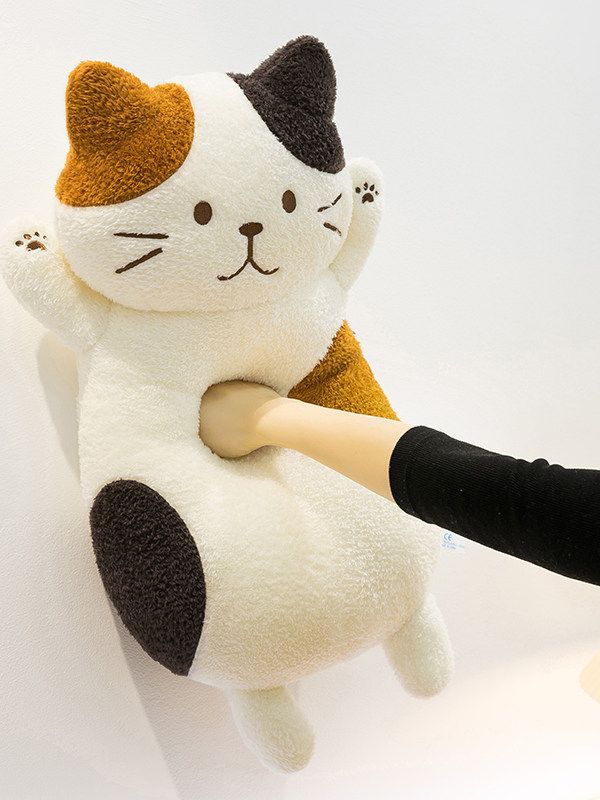 귀여운 고양이 롱 바디필로우 봉제 인형 수면용 침대 애착 쿠션 - 상세 이미지 3