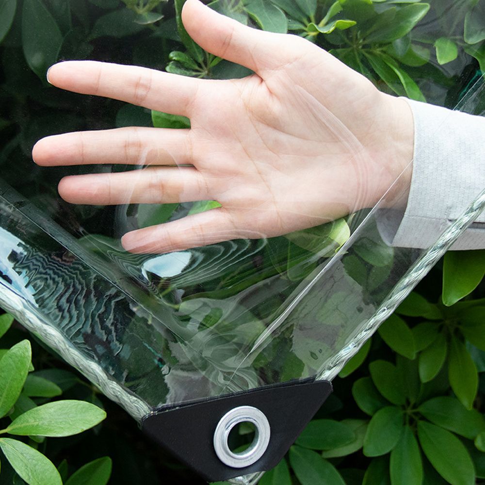 투명 방한 방풍 비닐 두꺼운 바람막이 비닐 커튼 천막 3MX4M 이미지 6