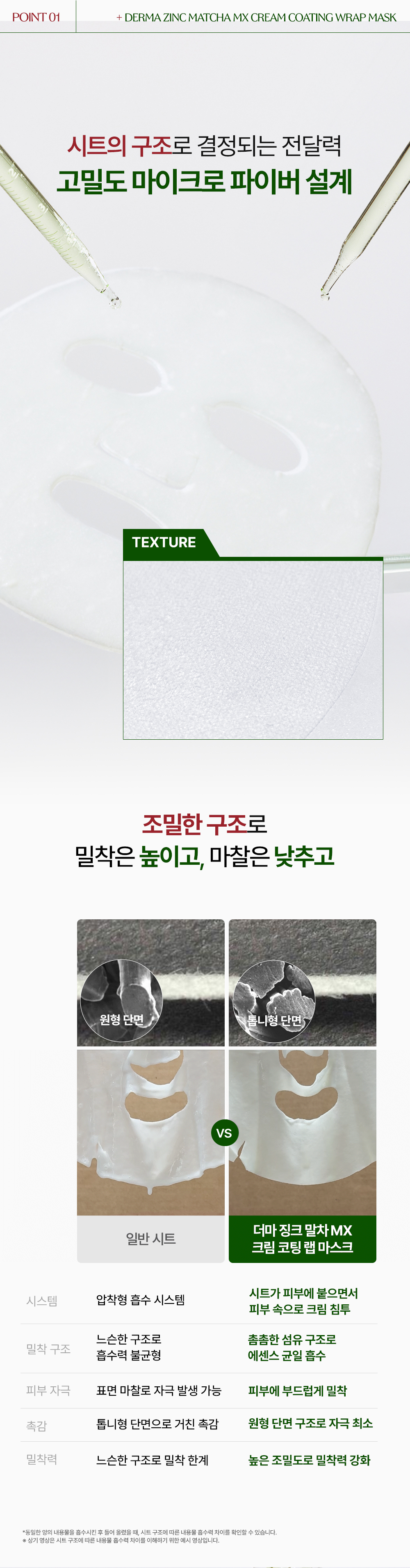 korean zinc matcha wrap sheet mask
