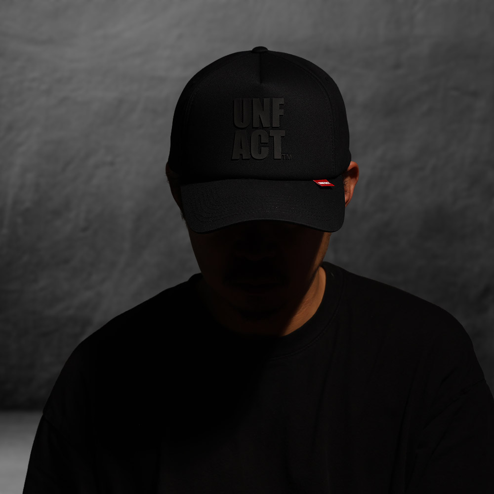 UNFACT 언팩트 로고 오버핏 볼캡 블랙 - 상세 이미지 5