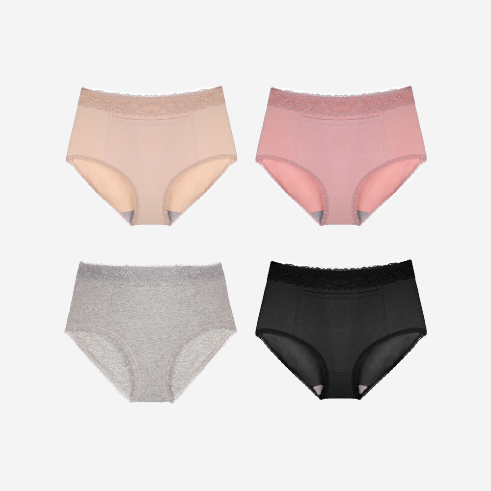 [N배송][4pack] 크라시앙 핫팩 주머니팬티 배를 따뜻하게 포켓 삼각 생리팬티 - 상품 이미지