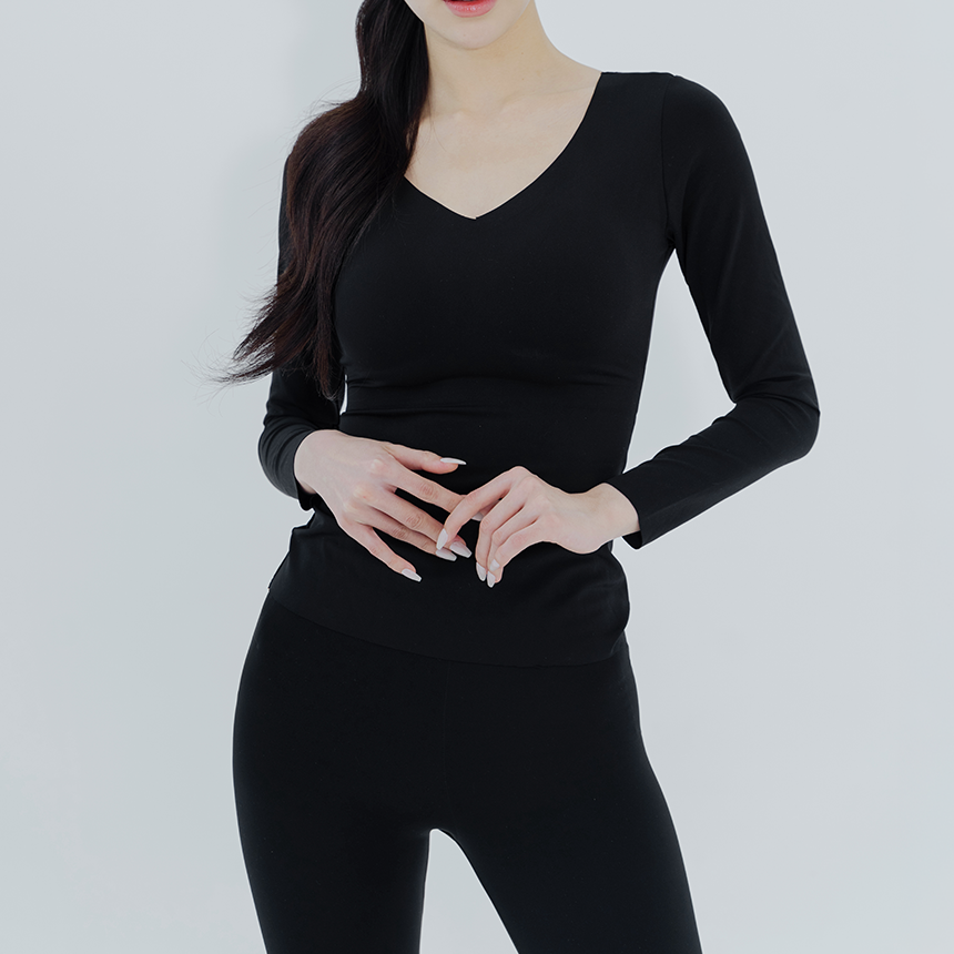 히트핏 벨벳 웜 브라탑 롱슬리브 - 상품 이미지