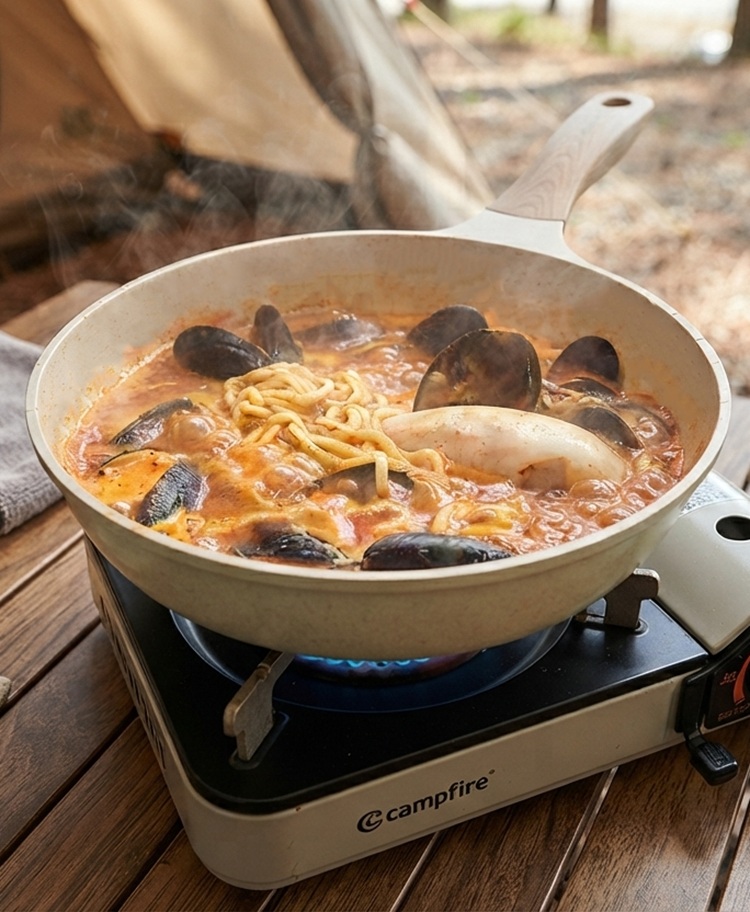 통오징어 짬뽕 밀키트 [중화면포함] 900g 캠핑 차박 야식 술안주 이미지 7