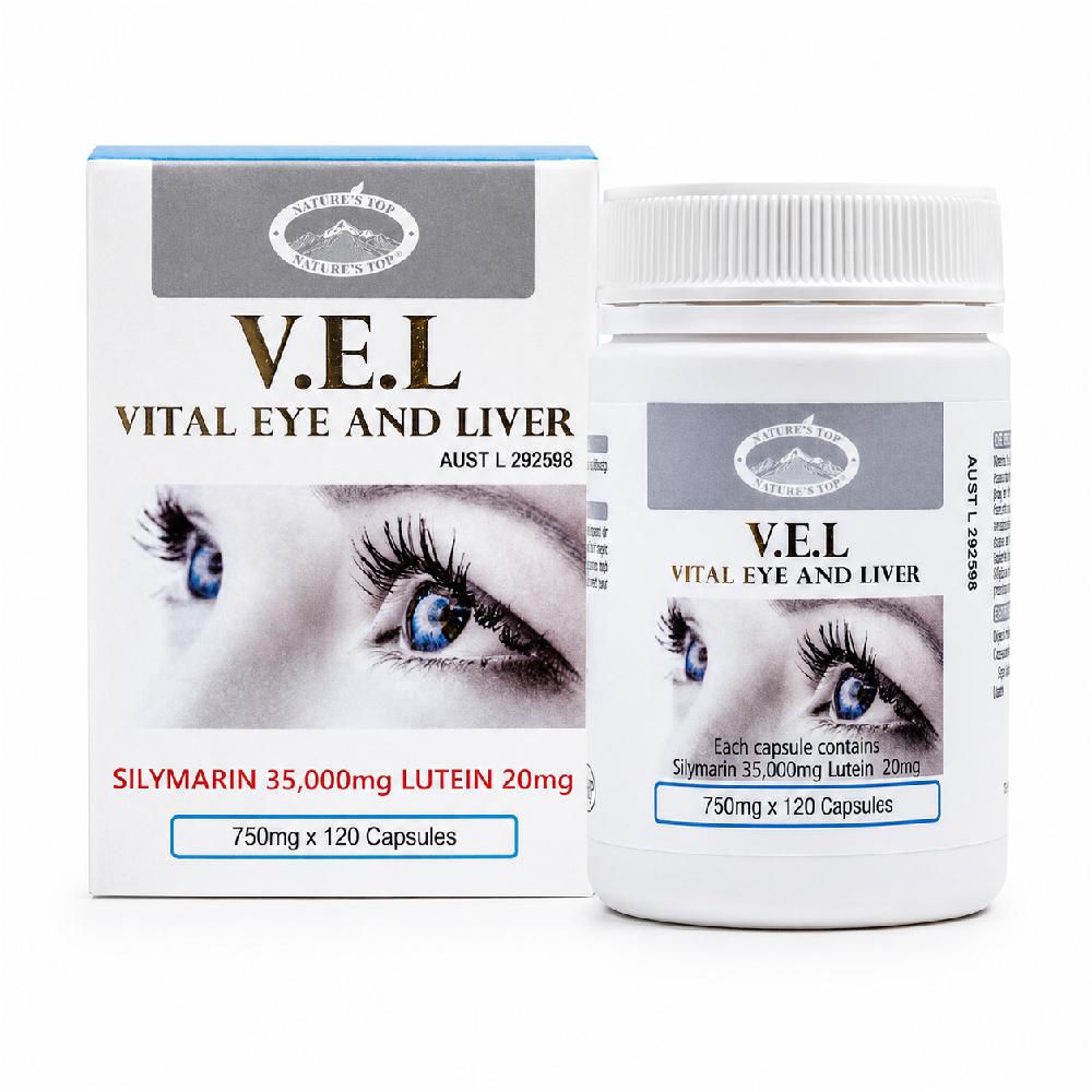 호주 네이쳐스탑 V.E.L 밀크씨슬 루테인 750mg 120캡슐 Vital Eye & Liver - 상품 이미지