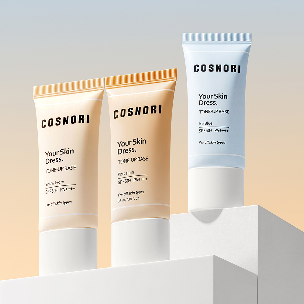코스노리 유어 스킨 드레스 톤업 베이스 (SPF 50+, PA++++) 스노우 아이보리, 35ml - 상세 이미지 2
