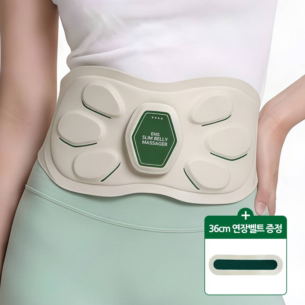 [36cm연장벨트증정] 미오 뱃살삭제 EMS 복부 마사지기 다이어트  진동온열 홈트 - 상품 이미지