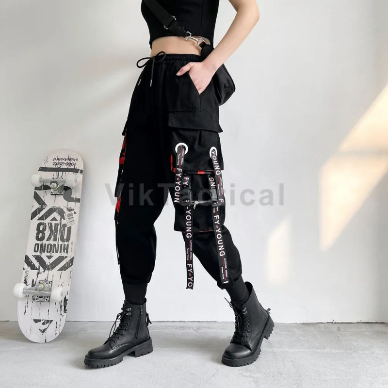 밀리터리 카고 팬츠 조거 바지 방송댄스복 줌바댄스 아이돌코디 무대의상 댄서 스트리트룩 - 상세 이미지 2