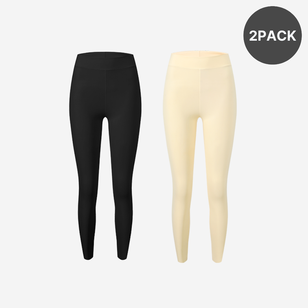 [2pack] 히트핏 벨벳 웜 레깅스 겨울 히트텍 기모내의 기모내복 보온 - 상품 이미지