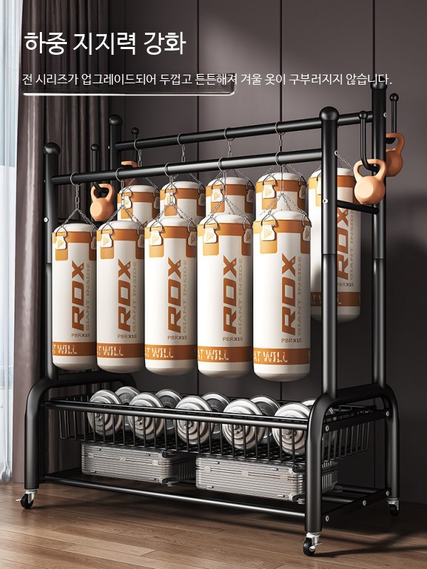 이동식행거 바퀴달린 옷장 렉 코트 패딩 스탠드행거 - 상세 이미지 5