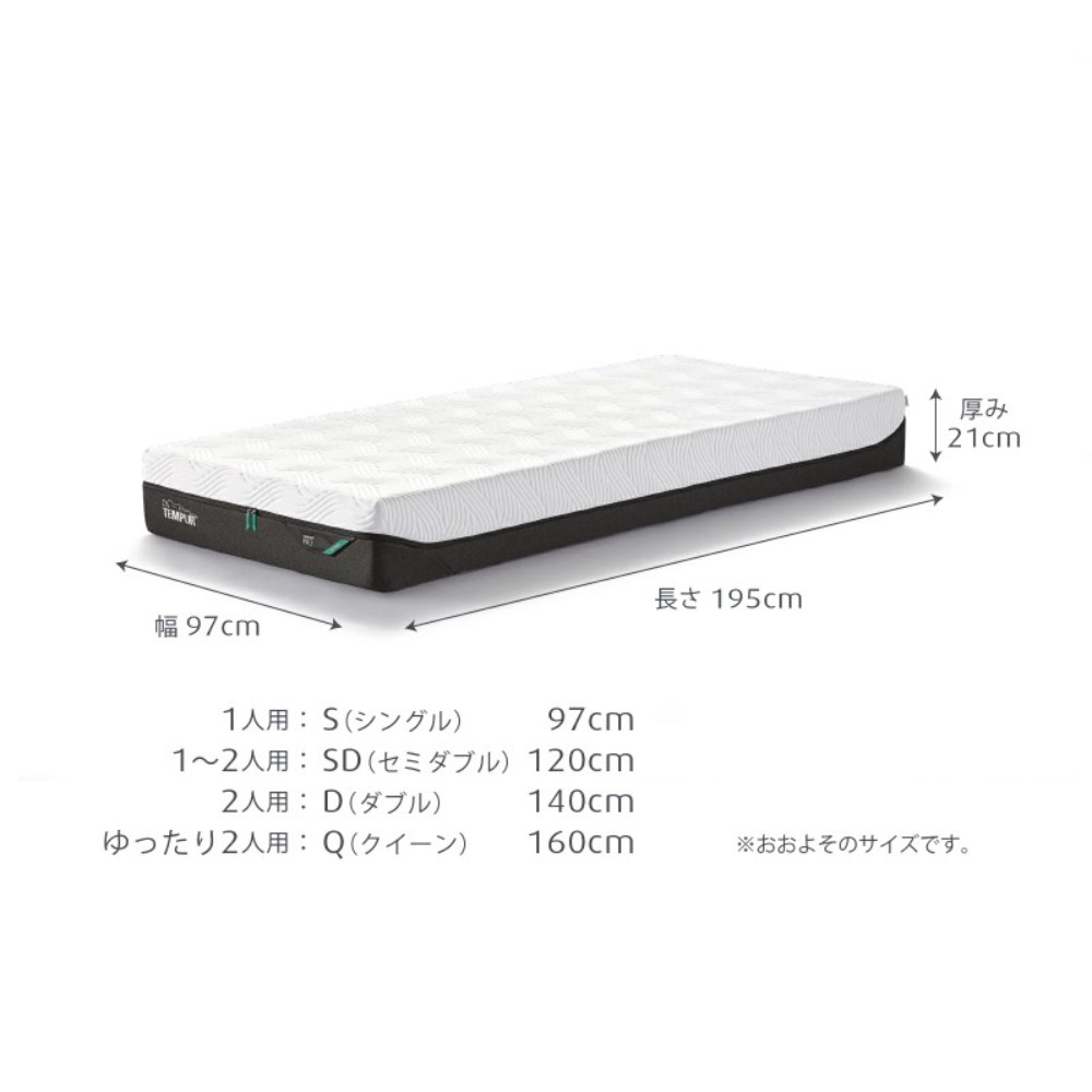 일본 템퍼 Tempur 프로 매트리스 21cm 이미지 6