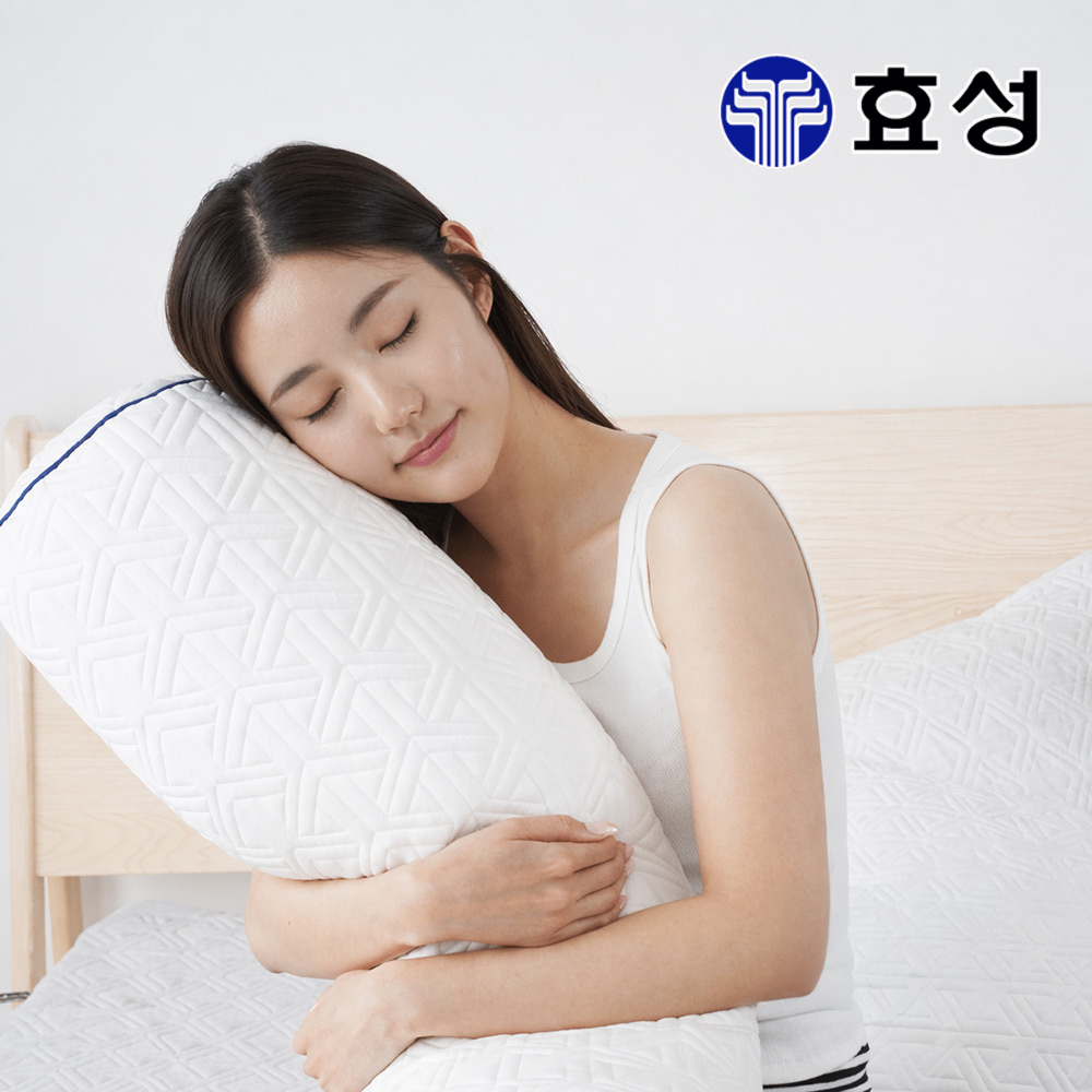 슬립푼 국산 효성 크레오라 냉감 바디필로우 통쿠션 아이스 쿨링 여름 항균 베개 시원한 침구 - 상품 이미지
