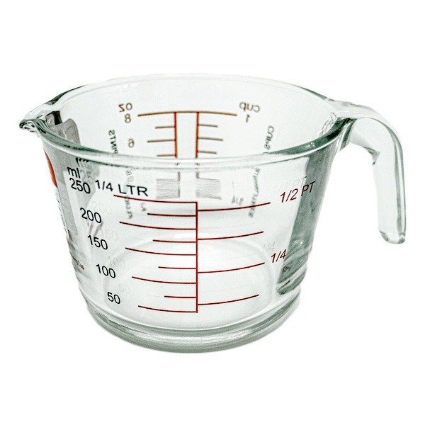 퓨어 내열 계량컵 250ml 외 이유식 베이킹 눈금컵 + 수세미 2P - 상세 이미지 2