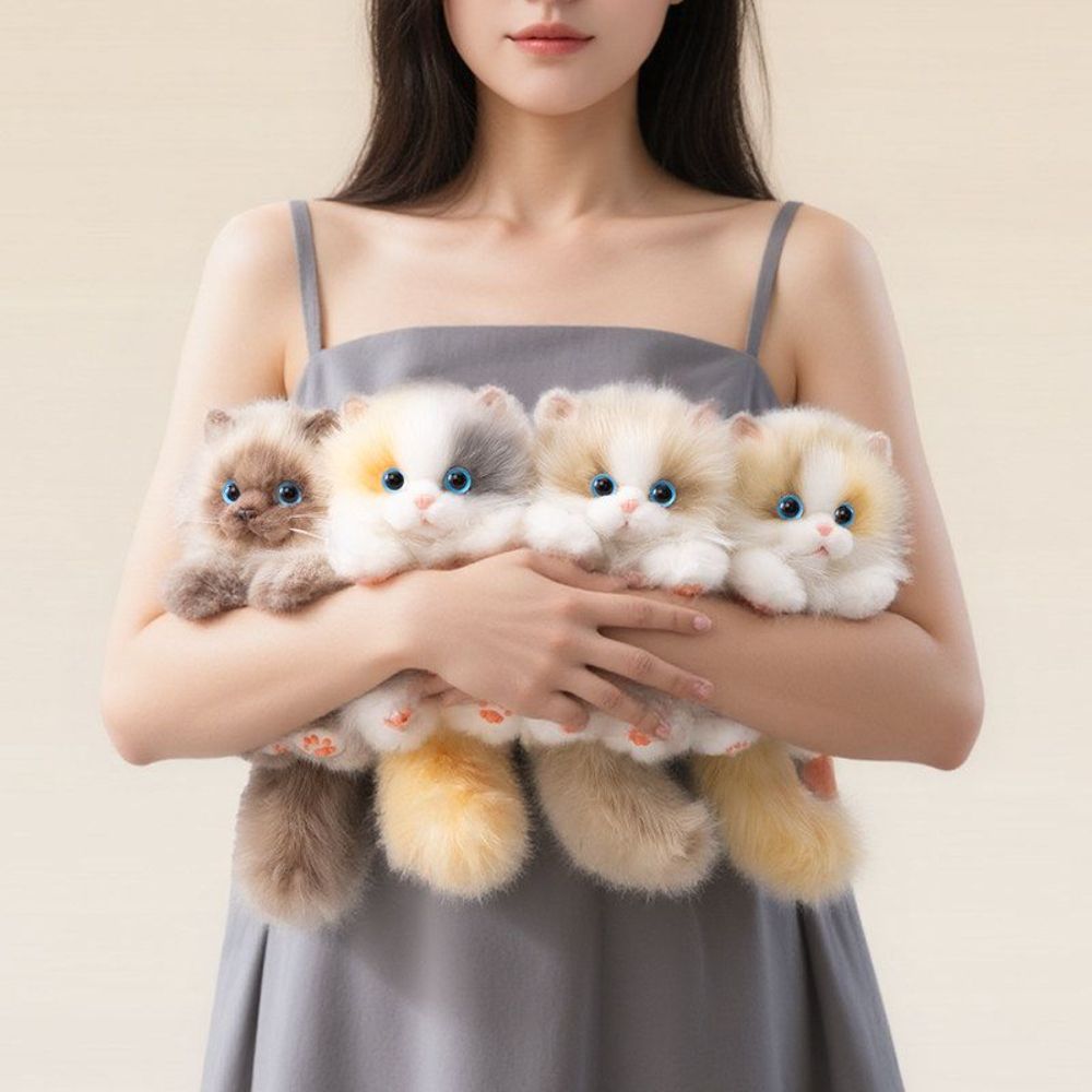 가방 펜던트  봉제 인형 열쇠고리 학교 고양이 귀여운 커플 장식 키링 - 상세 이미지 2