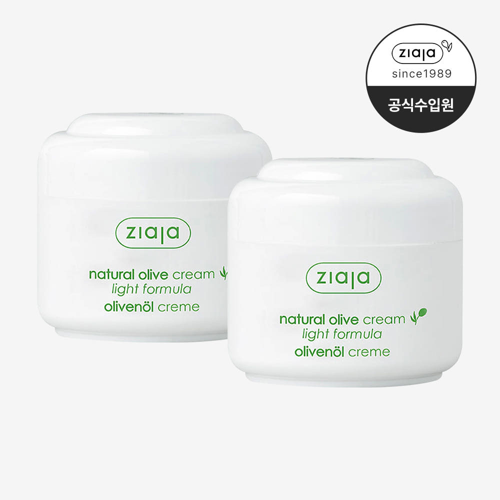지아자 올리브 내추럴 라이트크림 100ml 1+1 - 상품 이미지