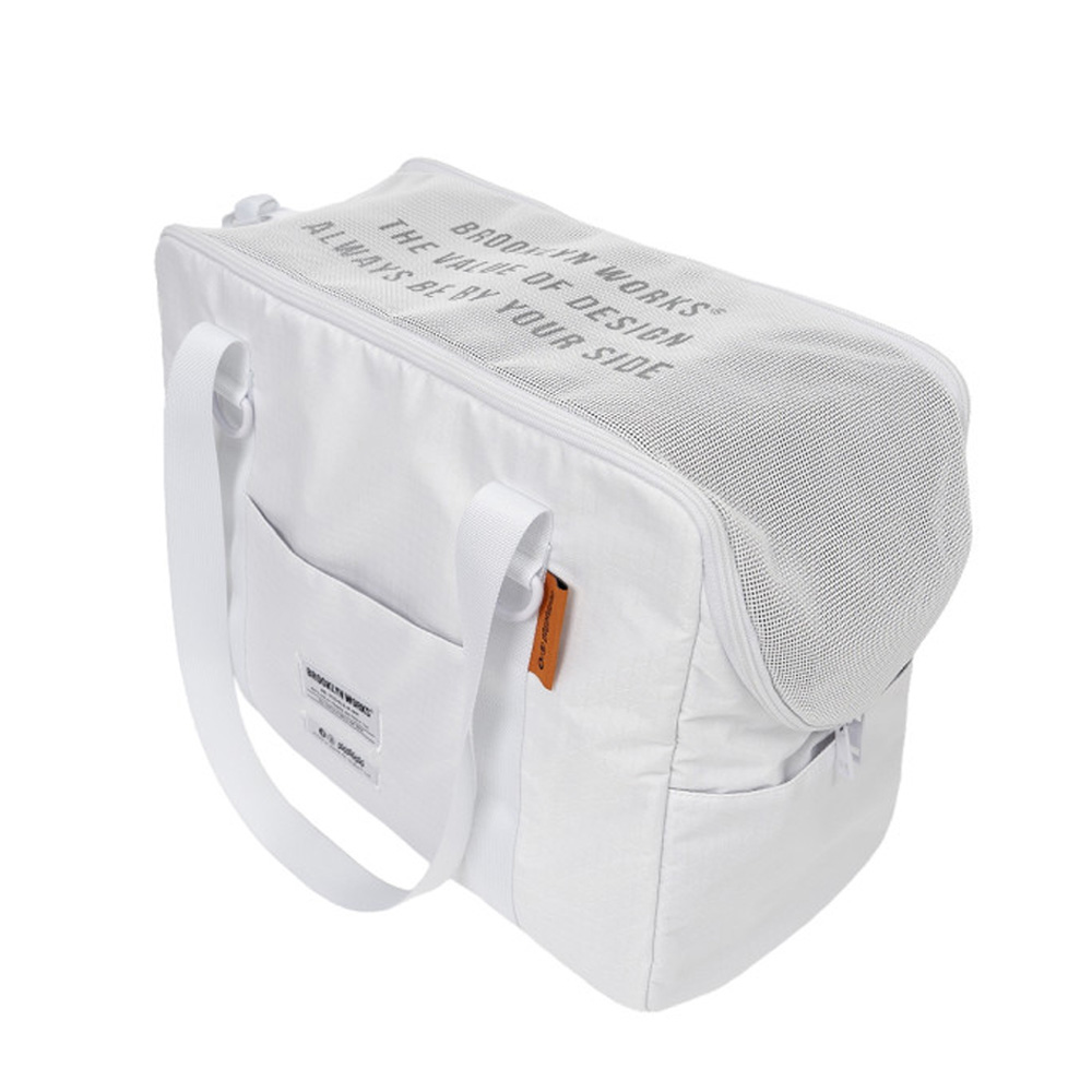 브루클린웍스 펫 토트백 강아지 이동가방 캐리어 이동장 화이트, FREE(One size) 이미지 7
