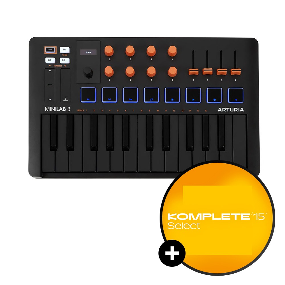 ARTURIA MiniLab MK3 아투리아 미니랩3 포터블 미니 마스터 키보드 미디 컨트롤러 - 한정판 'Orange Edition'