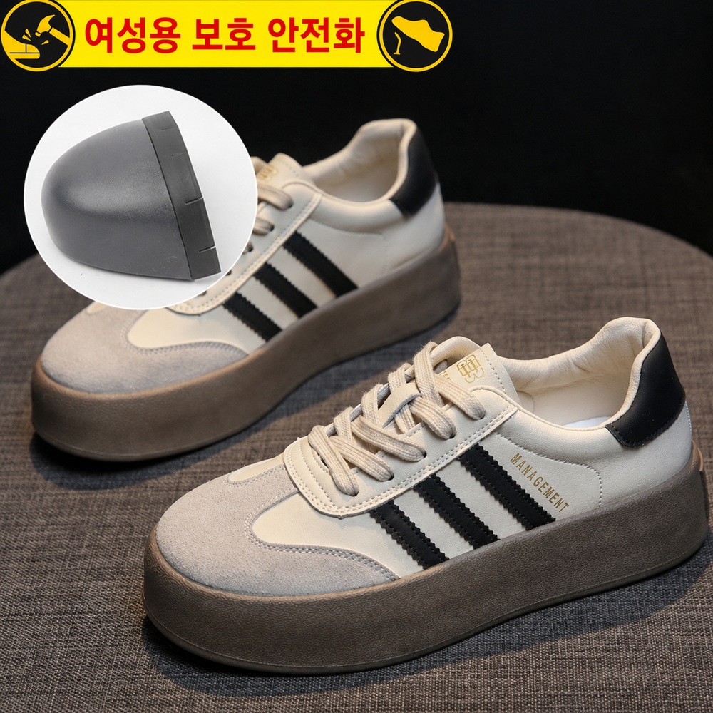 여성 사계절용 경량 안전화 운동화형 쿠션 작업화 - 상세 이미지 4