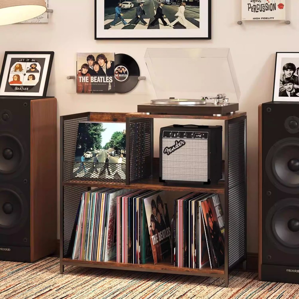 턴테이블 장식장 레코드판 진열장 책장 용품 LP 엘피장 수납장 - 상세 이미지 5