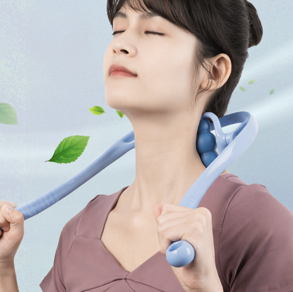 뒷목마사지기 셀프 마사지볼롤러 목어깨 지압안마기 - 상품 이미지