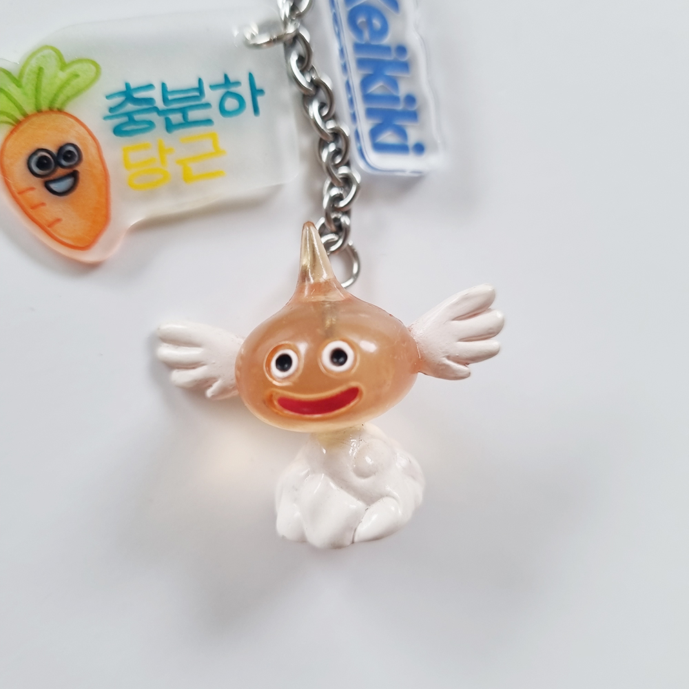 [케이키키] 빈티지 드래곤퀘스트 엔젤 슬라임 미니 피규어 키링 - 상품 이미지