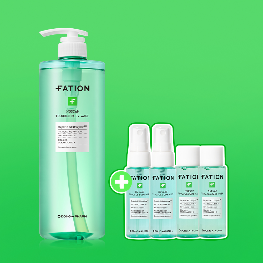 [바디 2종 2주 키트 증정]노스카나인 트러블 바디 워시 1000ml(대용량 1L)등드름 살리실산 여드름성 피부완화 기능성 - 상품 이미지