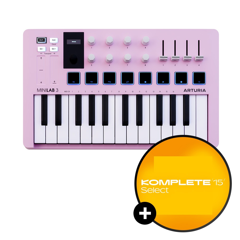 ARTURIA MiniLab MK3 아투리아 미니랩3 포터블 미니 마스터 키보드 미디 컨트롤러 - 한정판 'Rose Quartz'