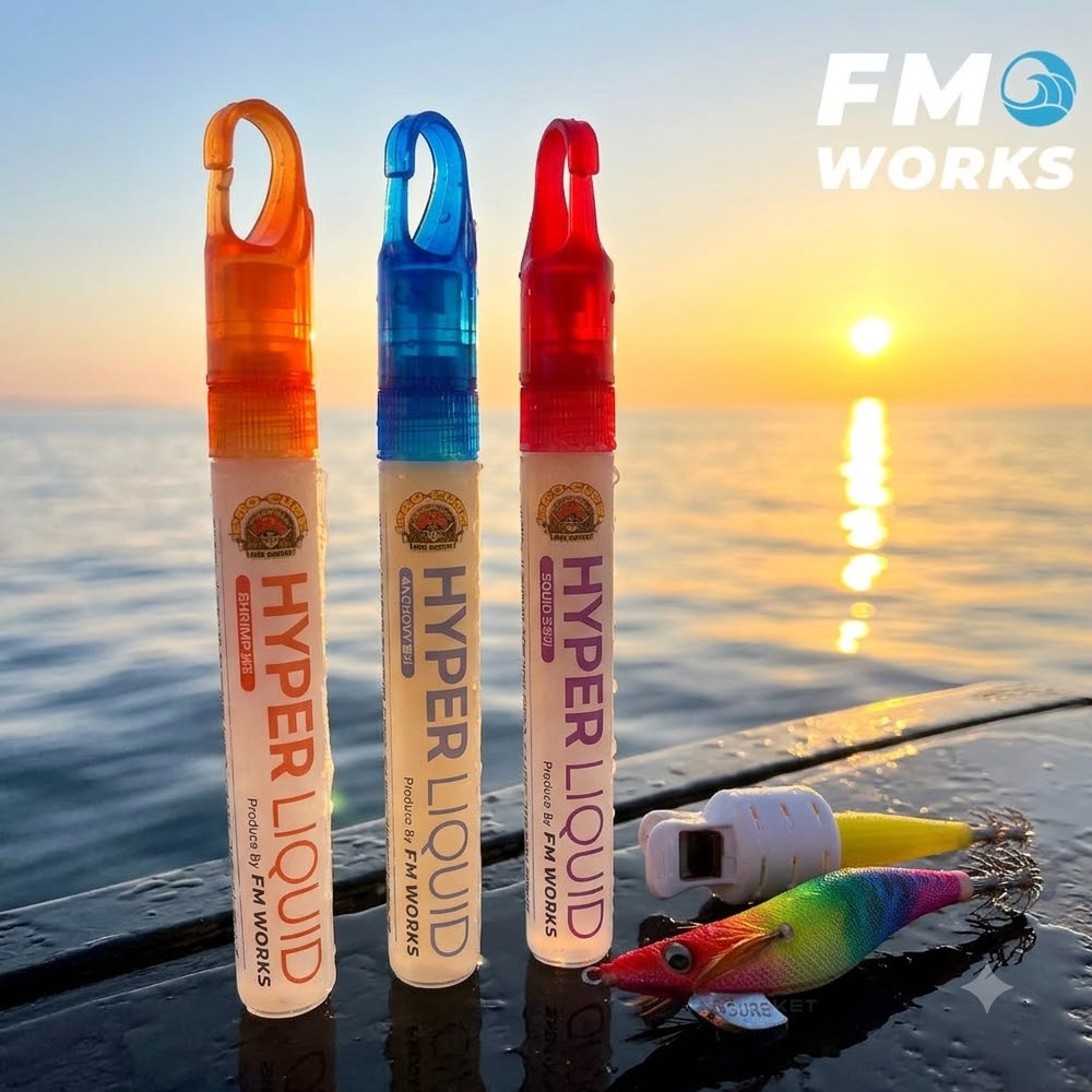 FM웍스 프로큐어 하이퍼리퀴드 집어제 스프레이 타입 한치 무늬 쭈꾸미 갑오징어 집어제 - 상품 이미지