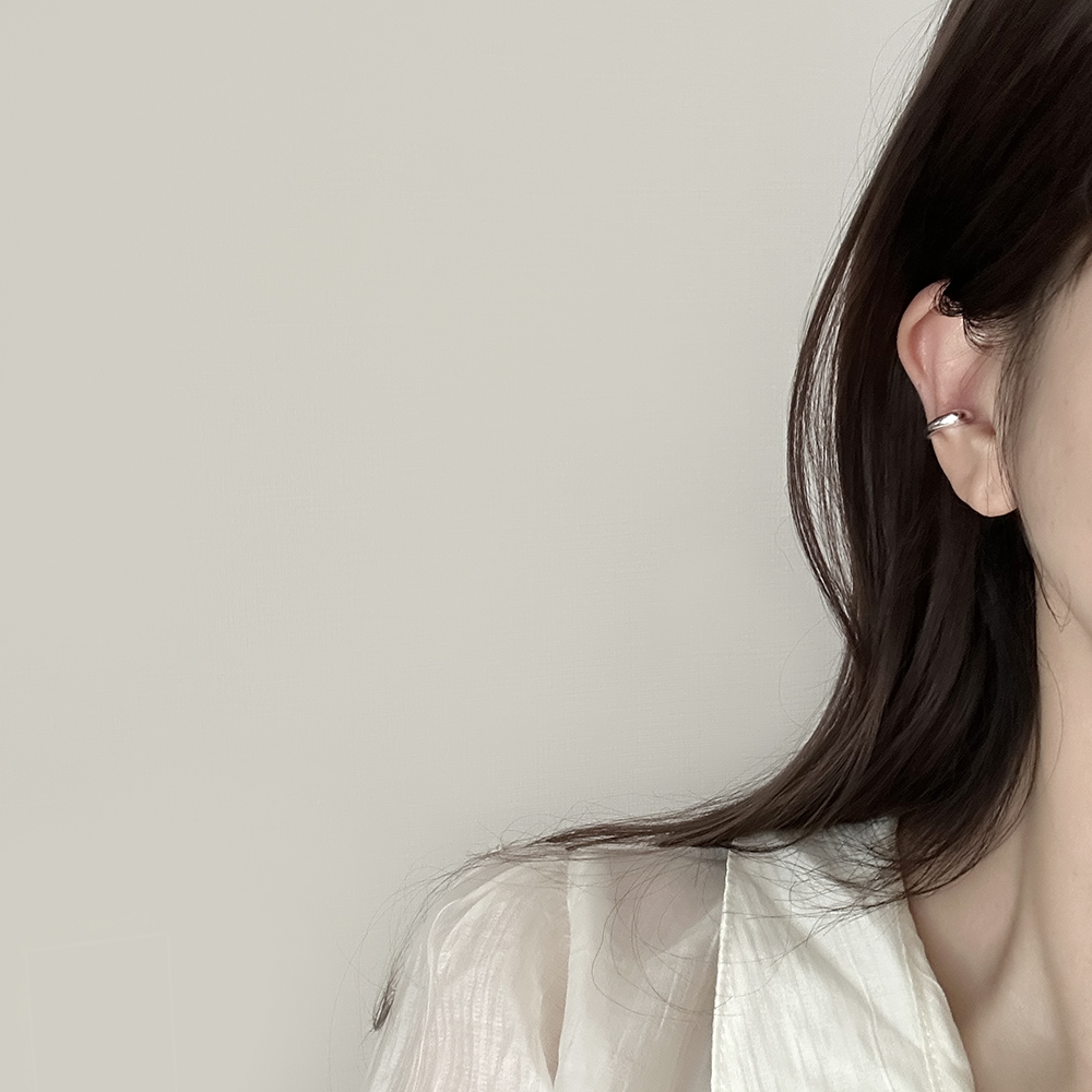 silver925 볼륨 볼드 이어커프 링 귀찌 귀안뚫는 귀걸이 실버925 논피어싱 이미지 8