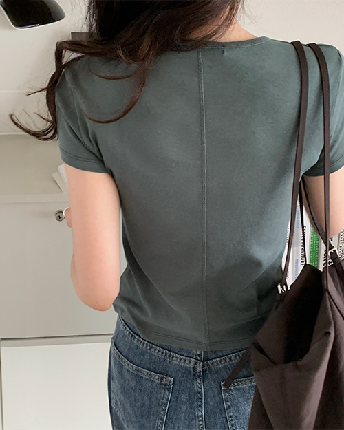 [made] 뮤트 모달 캡 기본 반팔 티셔츠 ts195 - 상세 이미지 3