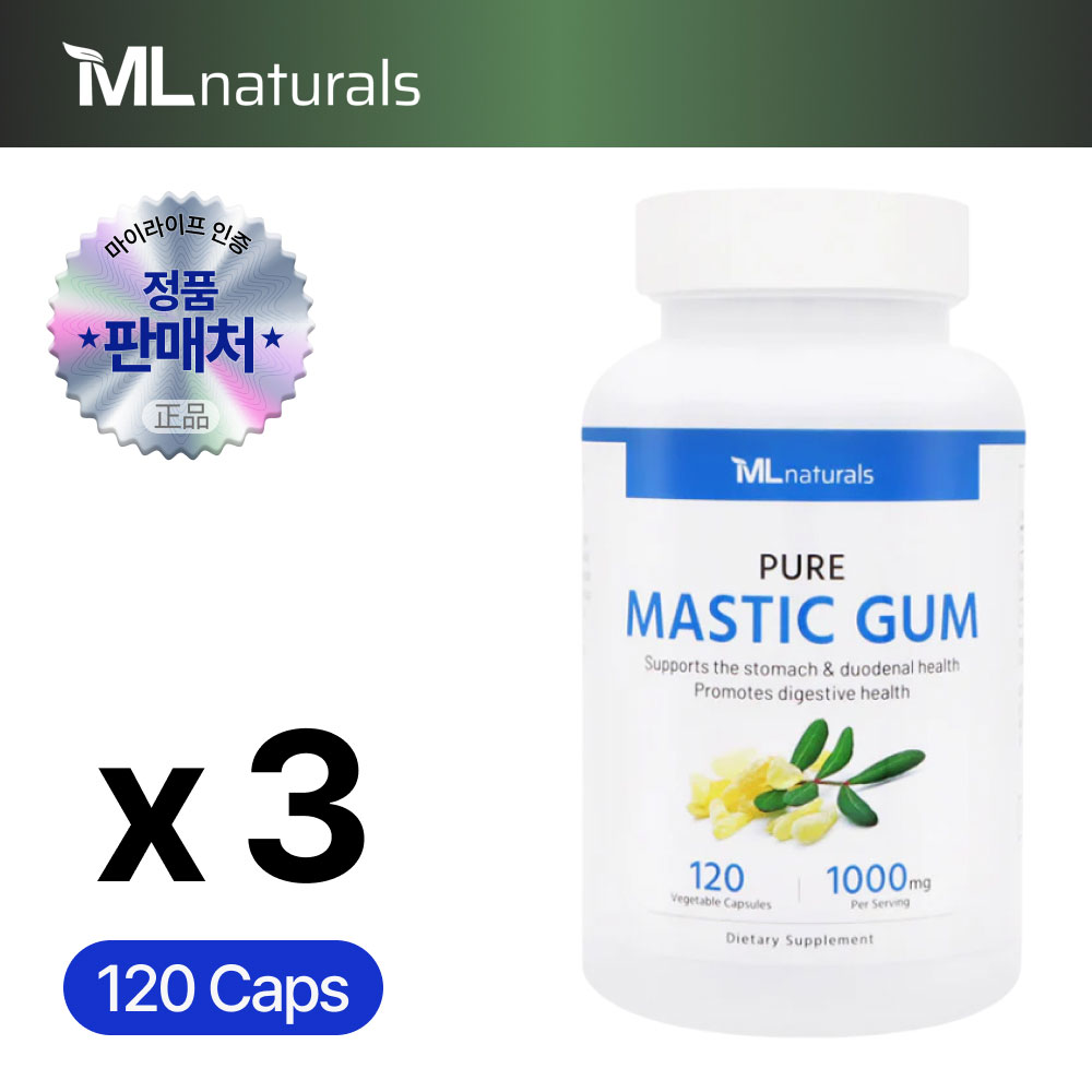 마이라이프 매스틱검 1000mg 120캡슐 X3병 - 상품 이미지