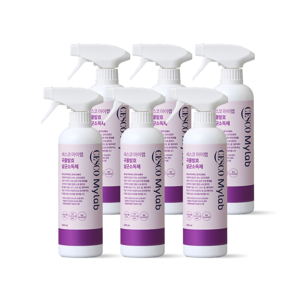 세스코 마이랩 곡물발효 살균소독제 500ml x6개 - 상품 이미지
