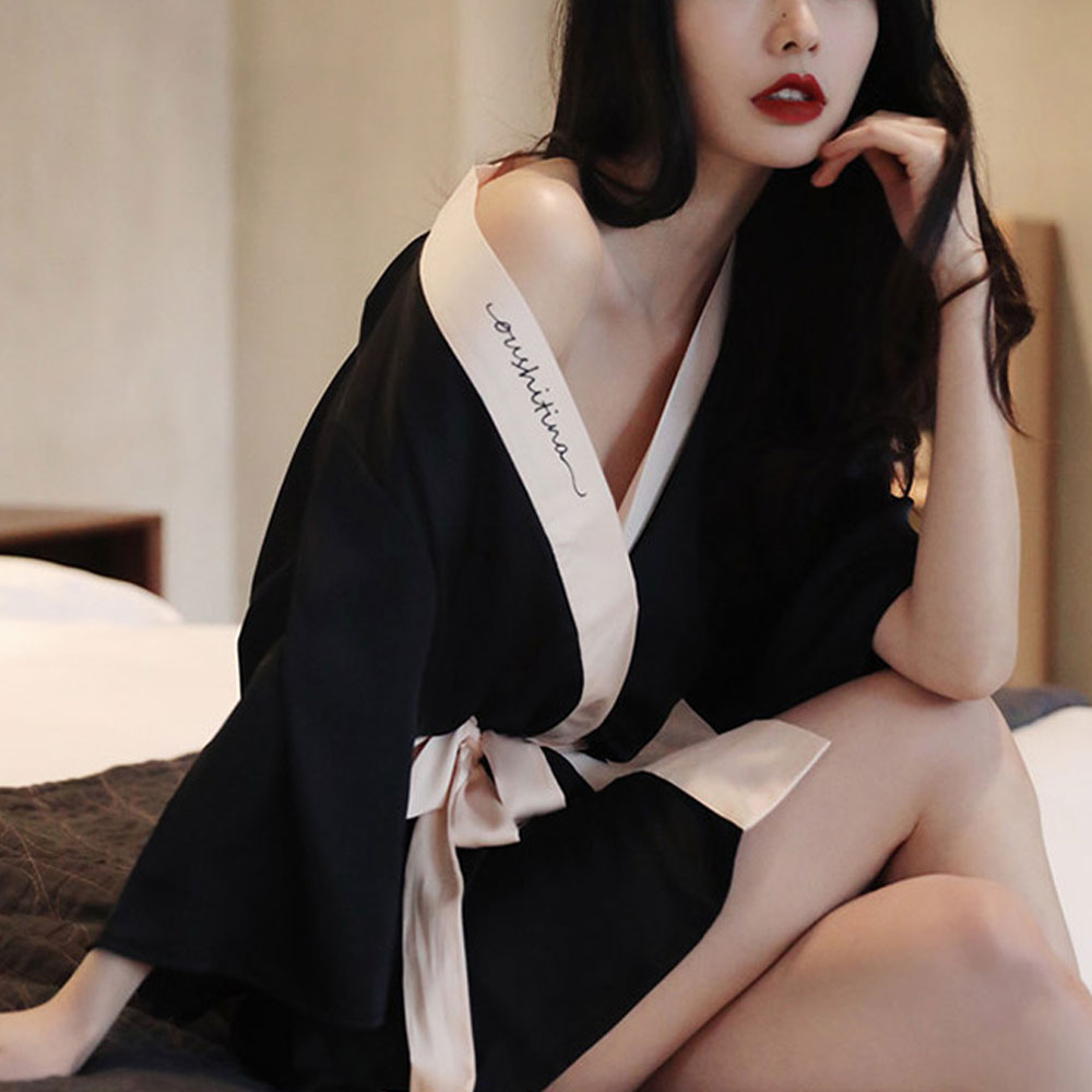 로브 골프 샤워가운 실크잠옷 2color DK-0140 - 상세 이미지 2
