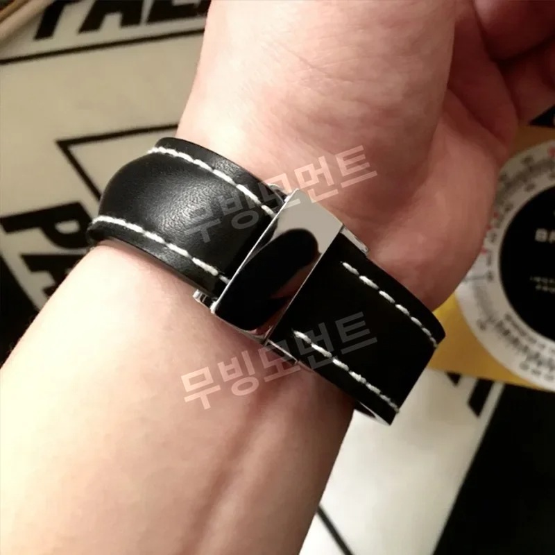 브라이틀링 호환 가죽 시계줄 22mm 24mm 교체 스트랩 - 상세 이미지 5