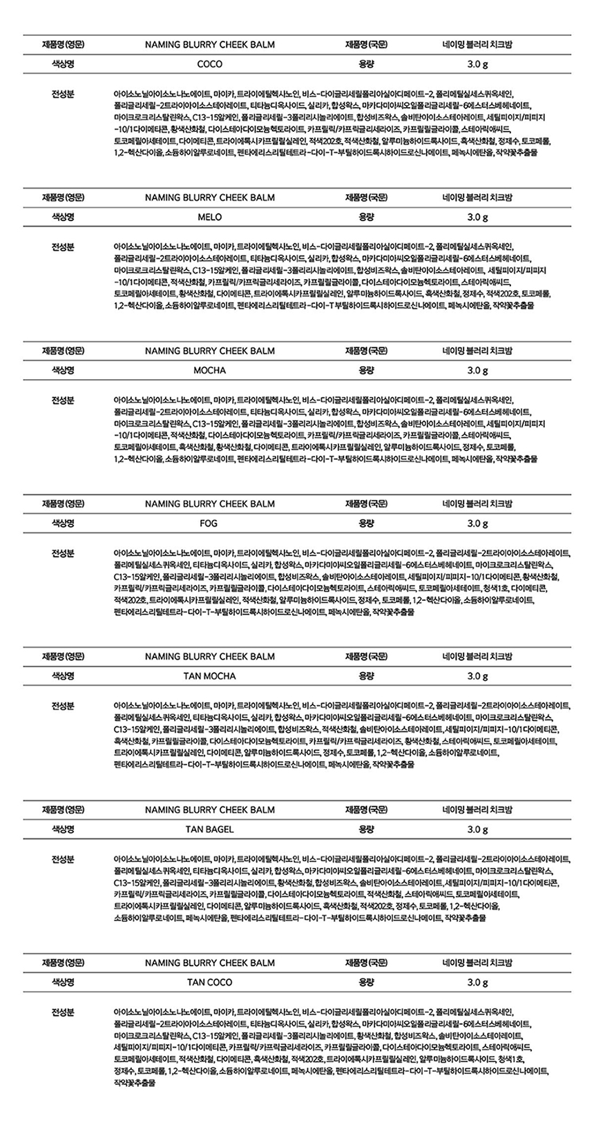 naming blurry cheek balm korean