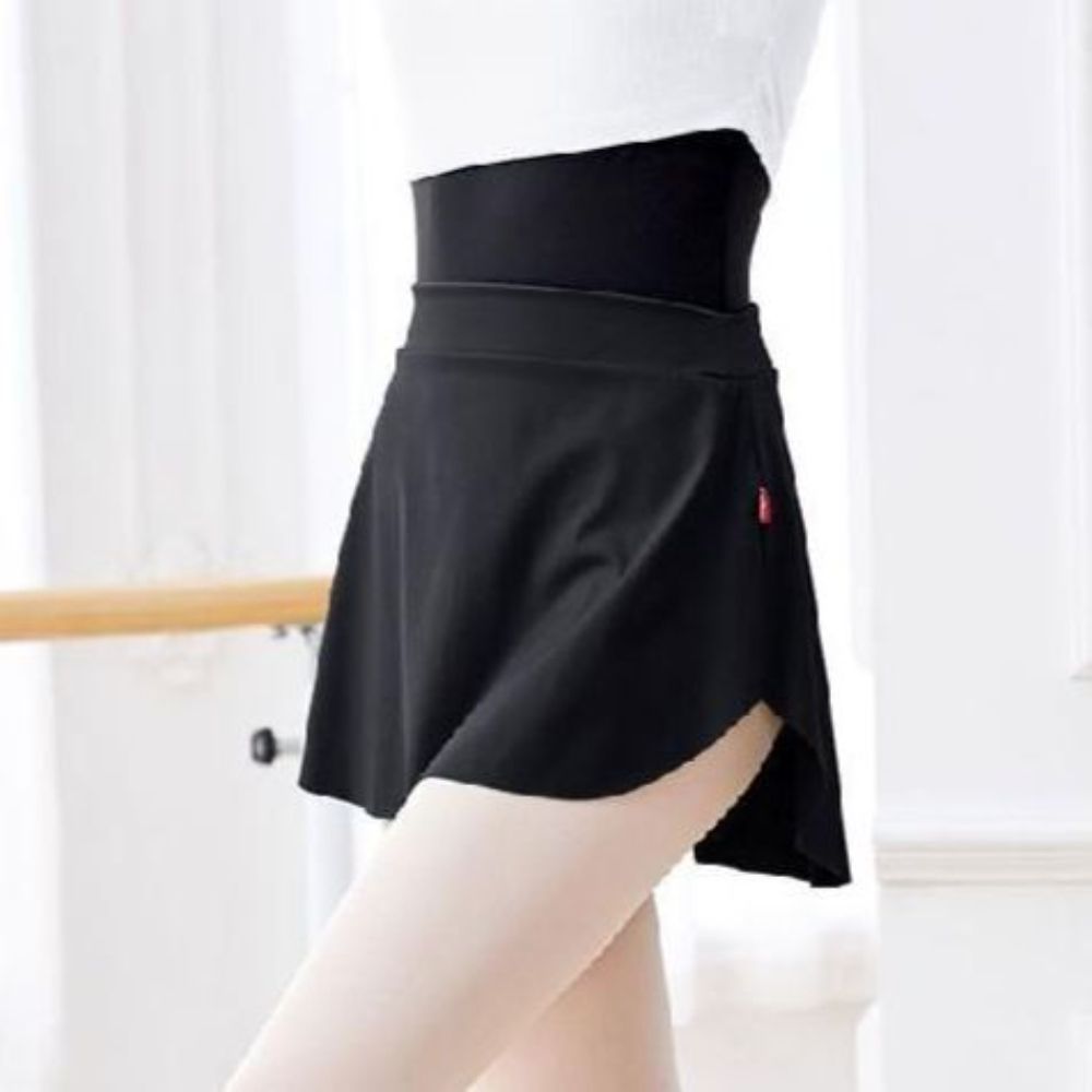 발레 스커트 치마 댄스 연습복 트레이닝 성인 스포츠 검은색 S - 상품 이미지