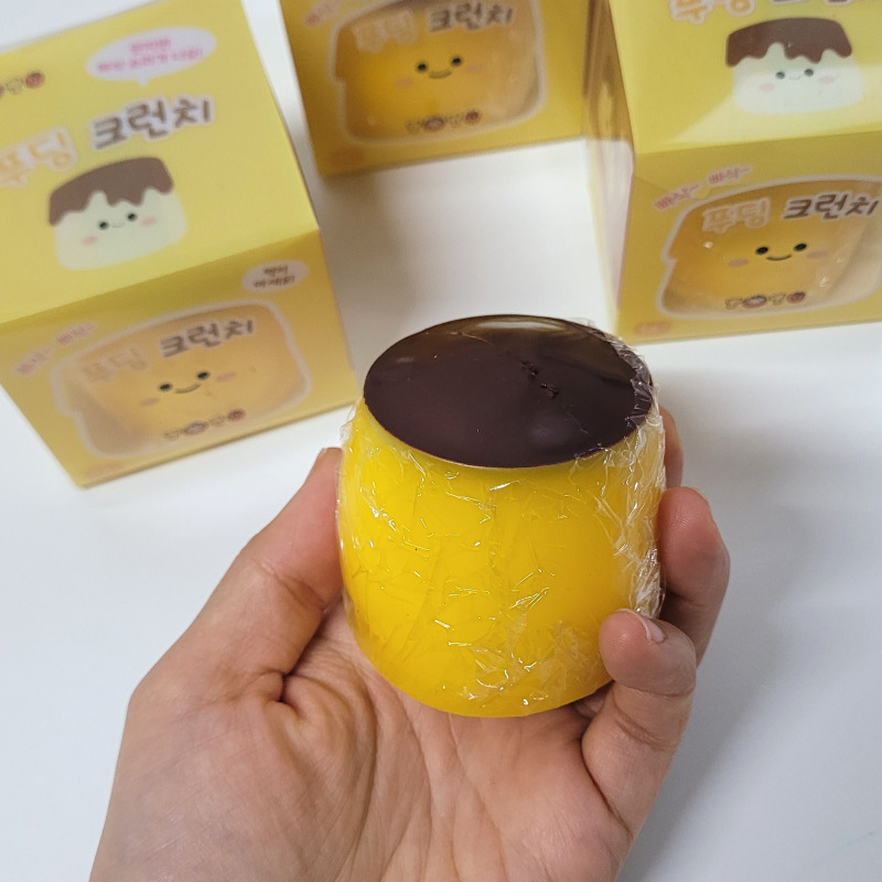 푸딩 크런치 슬랑이 말랑이 크랑이 슬라임 스퀴시 스트레스볼 장난감 주물럭 쫀득 모찌 - 상품 이미지