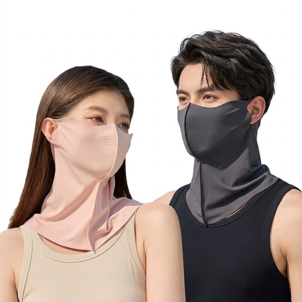 스티아즈 1+1 자외선 차단 마스크 얼굴 햇빛가리개 쿨 안면 골프 러닝 풀커버 - 상품 이미지