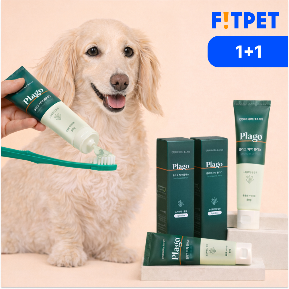 플라고 치약 강아지 고양이 입냄새 구취 치석 제거 바르는 치약 80g, 2개 - 메인 이미지