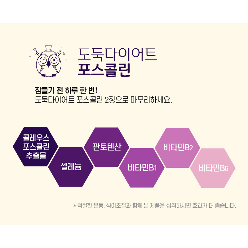 도둑 다이어트 포스콜린 수면 콜레우스포스콜리 30정, 1개 이미지 7