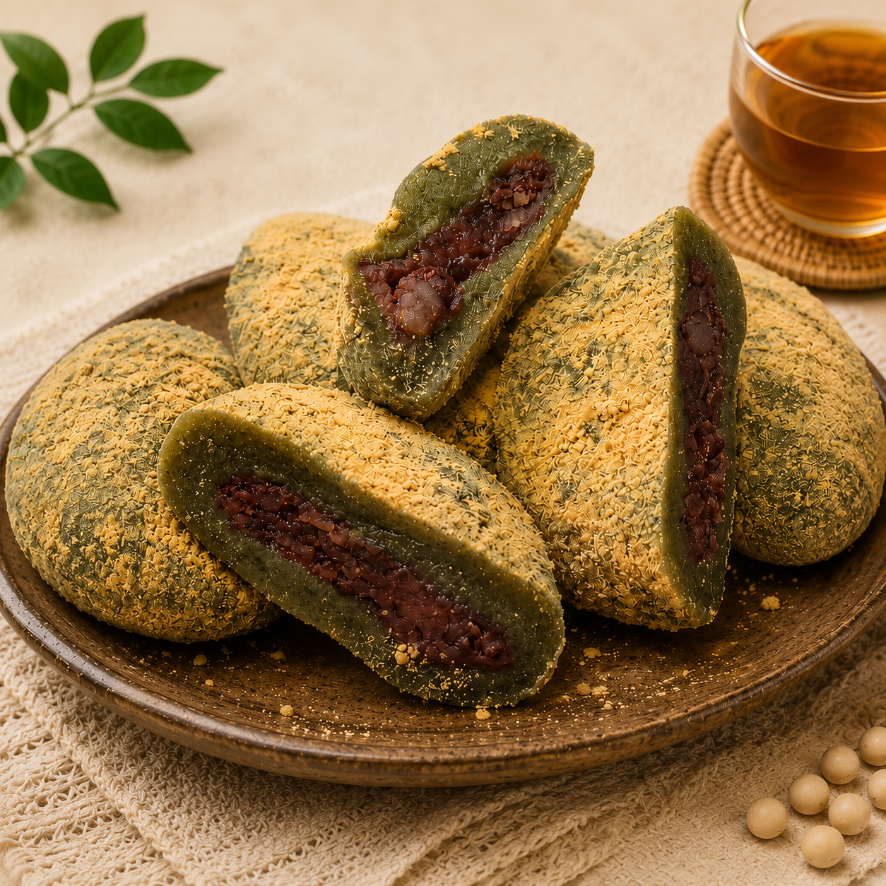고소한 콩가루 쑥 찹쌀떡 쫀득한 오쟁이떡 60g 30알 1.8kg - 상품 이미지