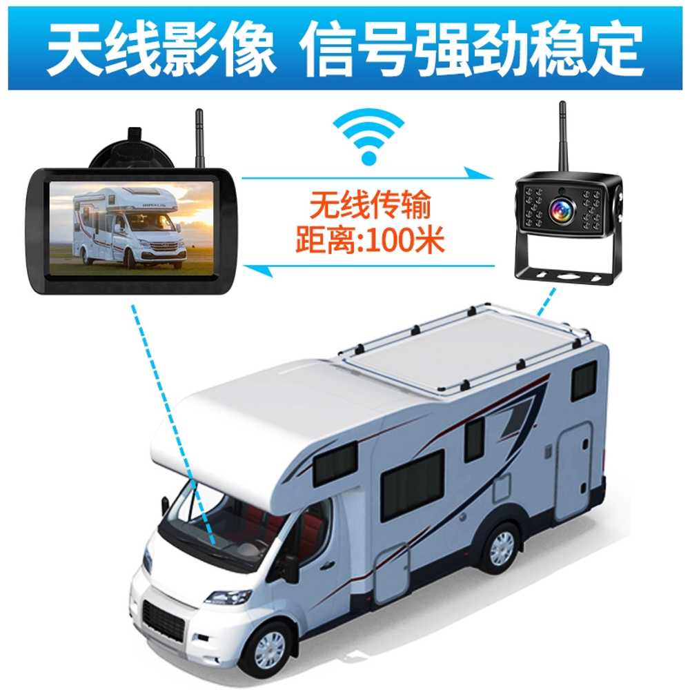 크레인 붐 카메라 지게차 트레일러 무선 후방 시야확보 4채널 - 상세 이미지 5