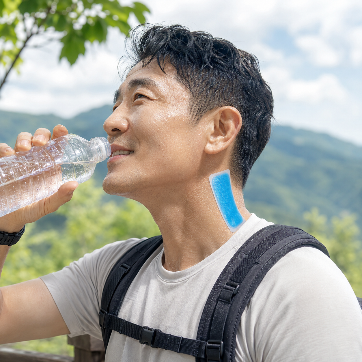 붙이는 아이스 쿨패치 이마 목뒤 어린이 운동 야외활동 냉감패치 40매 - 상세 이미지 5