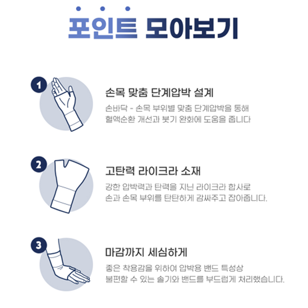 라인벨라 의료용 손목보호대 장갑형 암슬리브 엄지 아대 압박밴드 - 상세 이미지 4