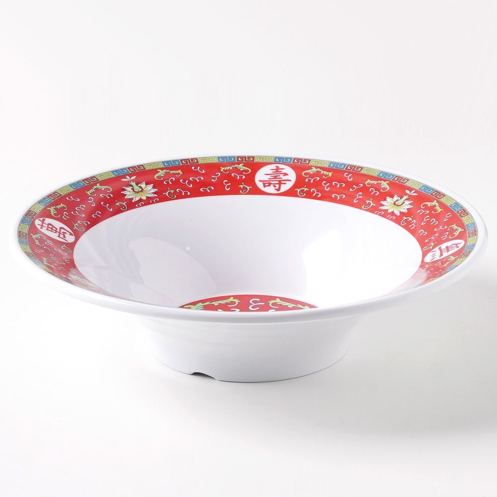 홍화 멜라민 면기 중식 짬뽕 마라탕 그릇 26cm, 오복 - 상세 이미지 3