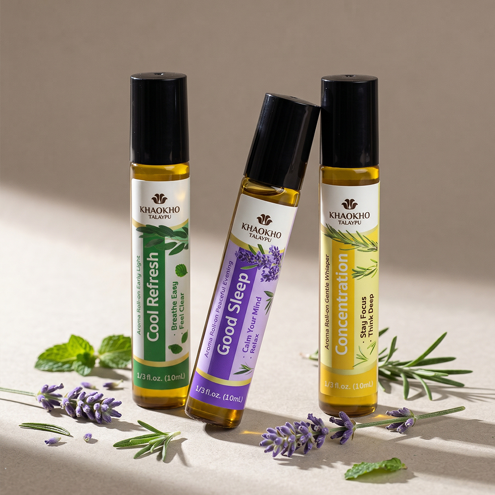카오코 천연 허브 에센셜 아로마테라피 오일 롤온 10ml, 굿슬립 - 상세 이미지 5