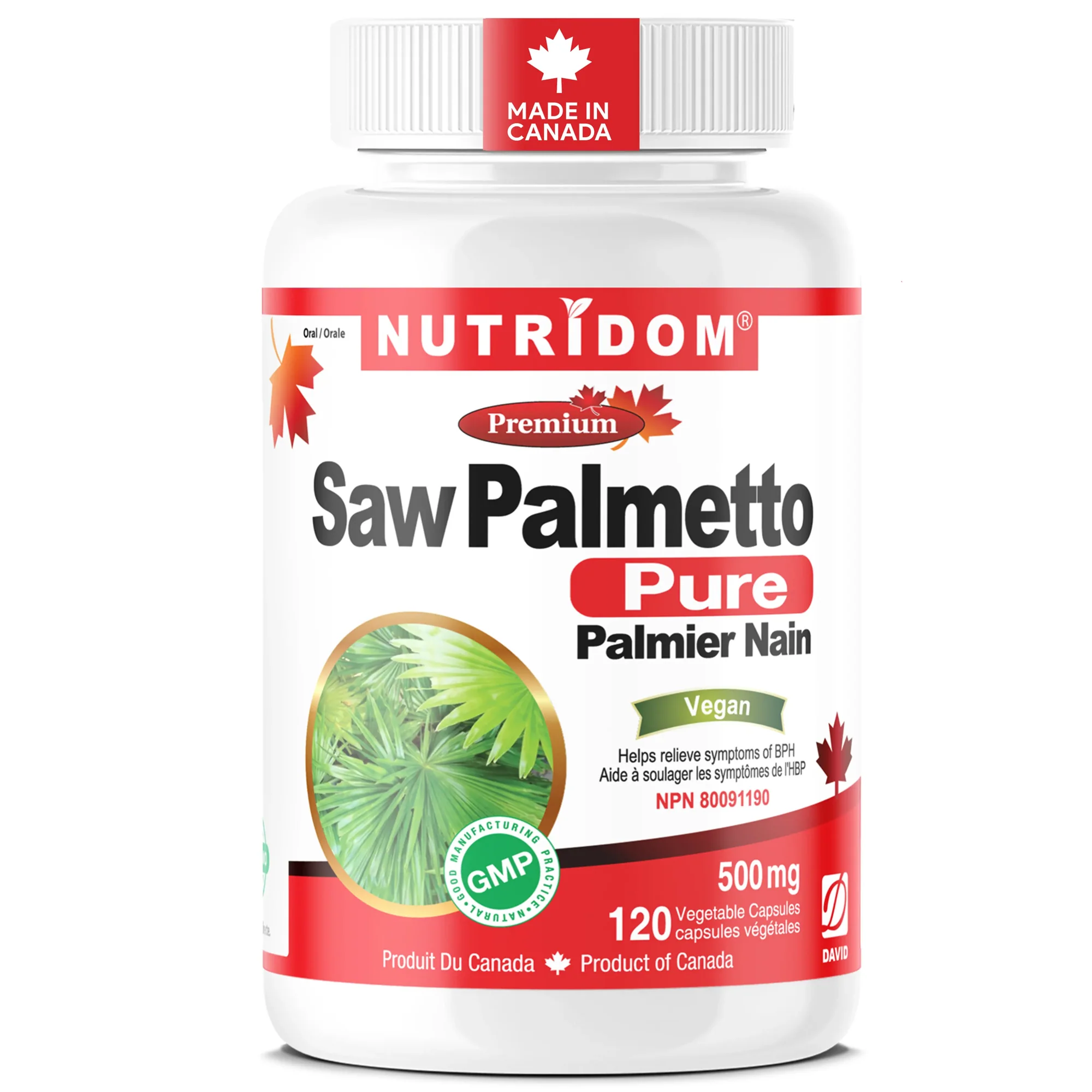 뉴트리돔 순수 쏘팔메토 500mg 소팔메토 120캡슐 2개월분 N230 - 상품 이미지