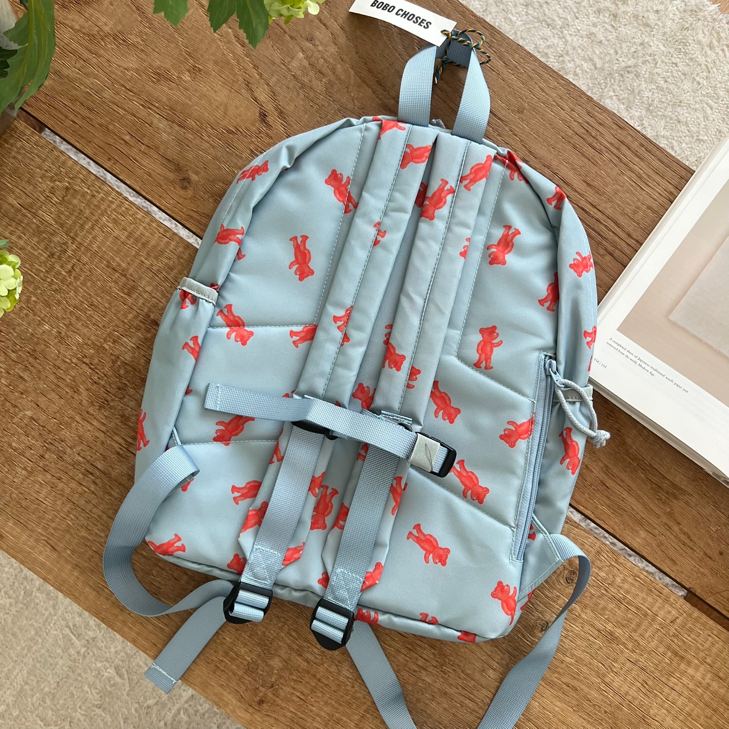 26FW 보보쇼즈 키즈 패브릭 백팩 가방 라이트블루 B226AI065 451 - 상세 이미지 5