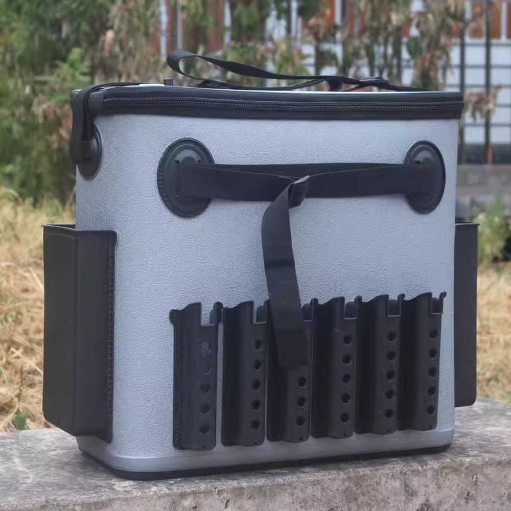다기능 낚시보조가방 경량 수납 백팩 박스 통 보조백 48x22x46 블랙 6구 - 상세 이미지 2